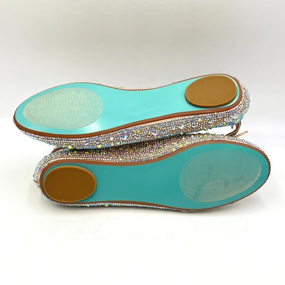 Betsey Johnson Womens Size 6 Ace Jewel Encrusted Sparkly Ballet Flats Shoes - Picture 9 of 12
